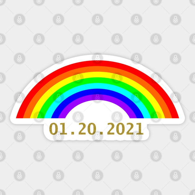 01202021 Inauguration Day Rainbow End of An Error Sticker by ellenhenryart